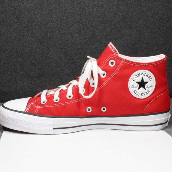 CONVERSE CTAS PRO Skate Mid Top Canvas Memory Foam Red Men's Shoes Size 1 - Picture 7 of 12